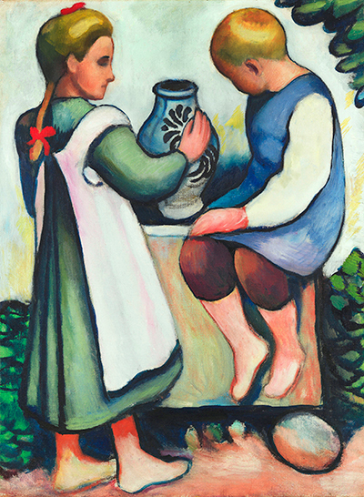 Kinder am Brunnen II August Macke